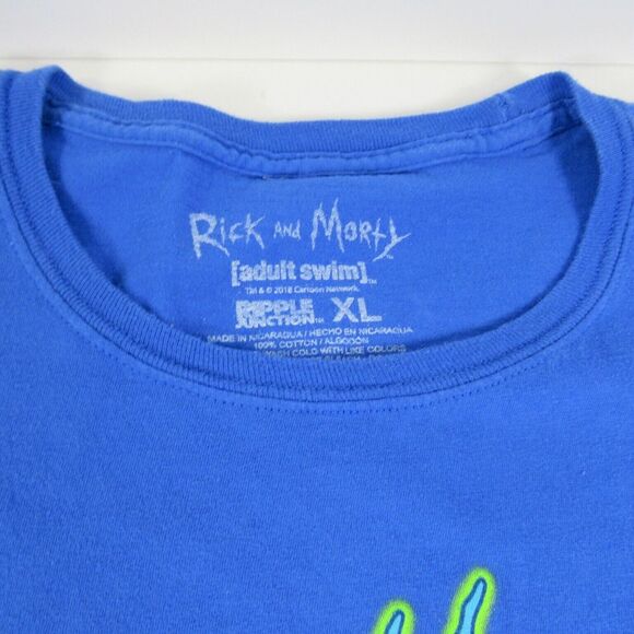 Rick And Morty Shirt Blue Adult Swim Ripple Junction‎ Cartoon Network Size XL - Picture 4 of 5